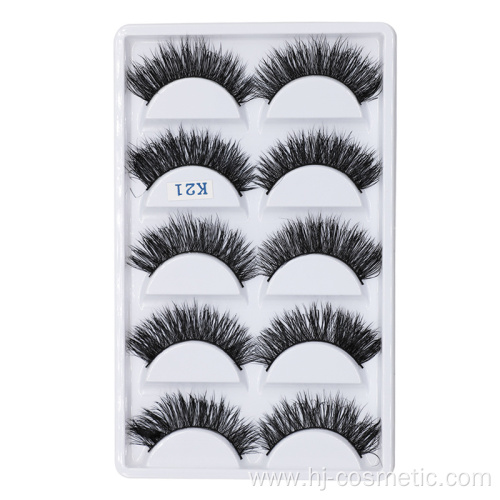 Wholesale 5 pairs 3d mink fur false eyelash 3d mink eyelashes